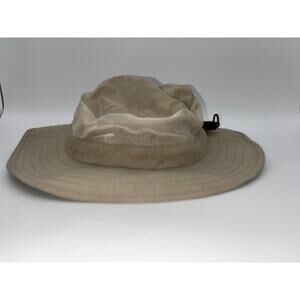 Original Panama Jack XL/L Khaki Vented Mesh Boonie Bucket Hat w/Chin Strap NWOT